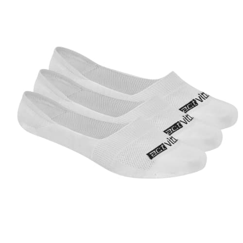 Kit 3 Pares Meia Actvitta Sapatilha - Algodão – Conforto Premium  - Tamanho 39 ao 44 - Branco