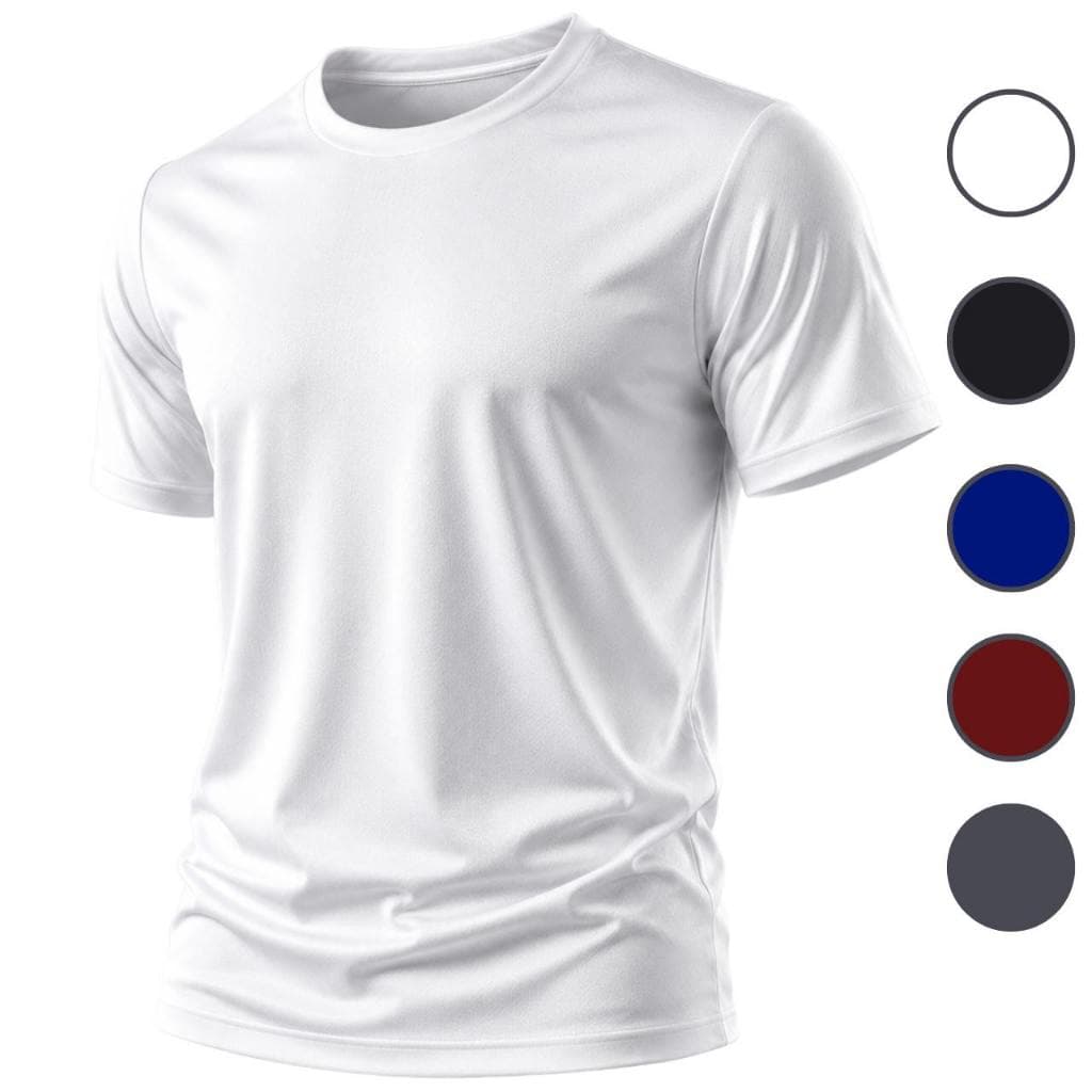 Camiseta Dry Fit Masculina Premium Grão de Arroz | Academia Treino Secagem Rápida Anti Odor