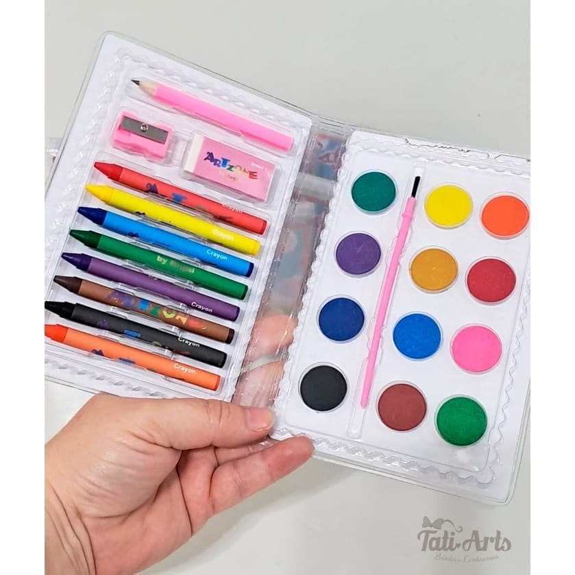 Estojo de Pintura 24 Peças  | SEM PERSONALIZAÇÃO | Maleta de Pintura