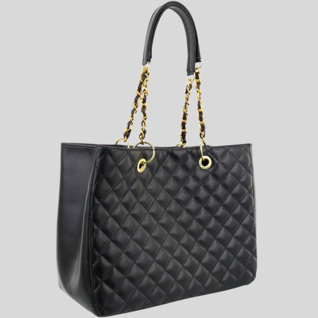 Bolsa Feminina Matelassê Média Alça Corrente Dourada Elegante