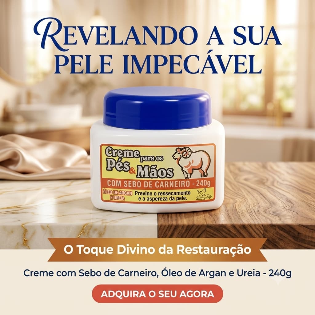Creme Hidratante Sebo de Carneiro 240g | Pele Macia, Reparação e Proteção