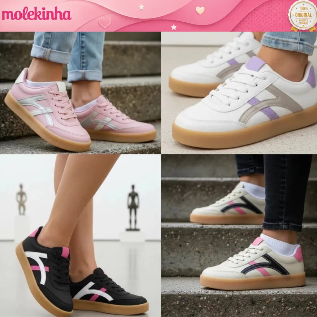Tênis Infantil Molekinha Menina Escola Passeio Casual Macio Original