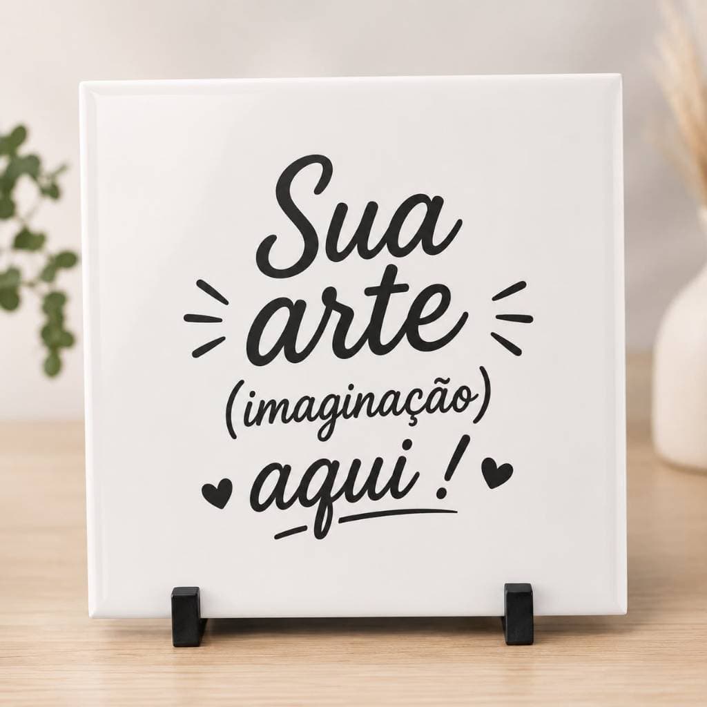 Azulejo Personalizado 15x15 com Foto, Nome ou Logo | Presente Criativo, Decoração e Lembrança
