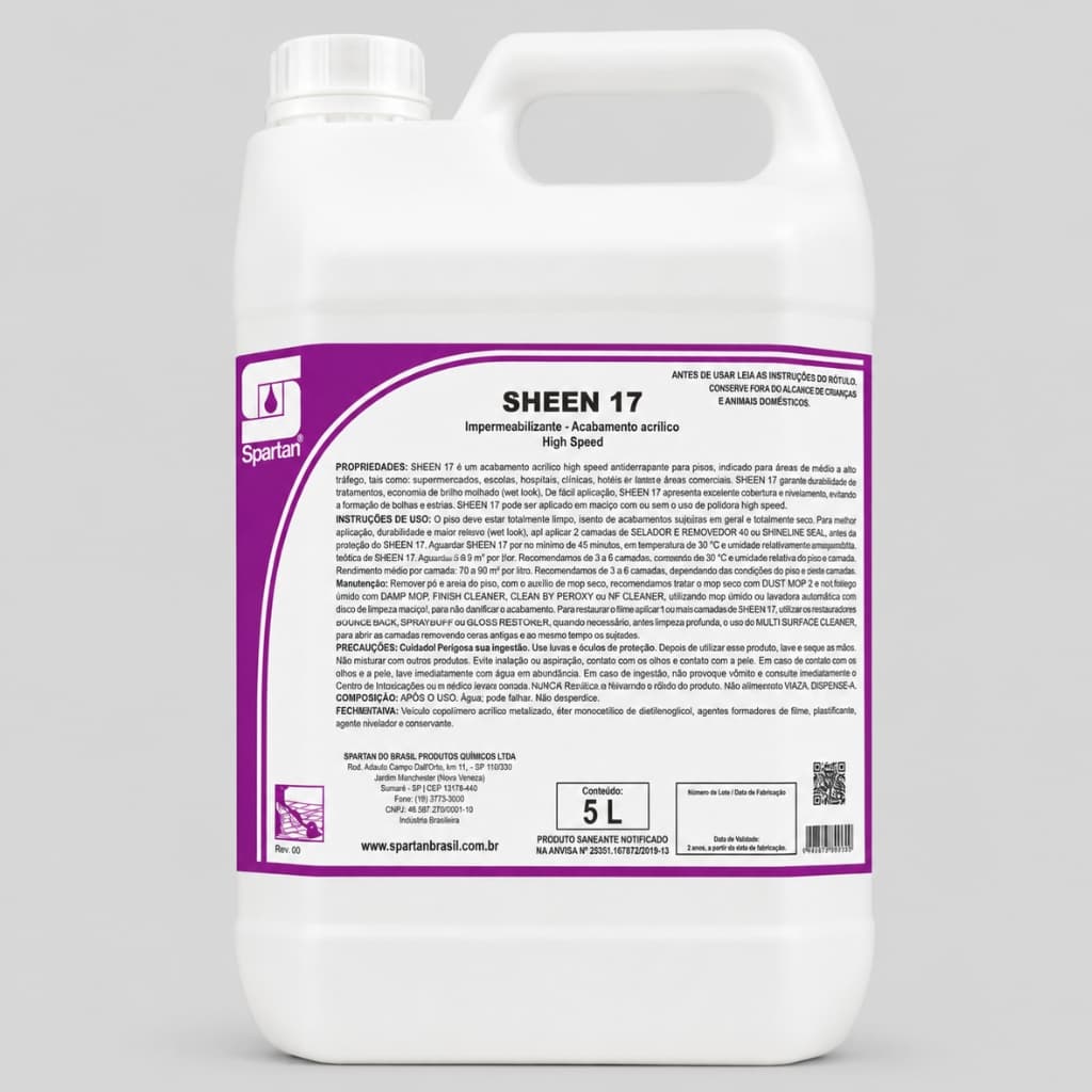 Impermeabilizante Piso Sheen 17 Antiderrapante Acrílico Cera Tratamento Proteção Spartan Original
