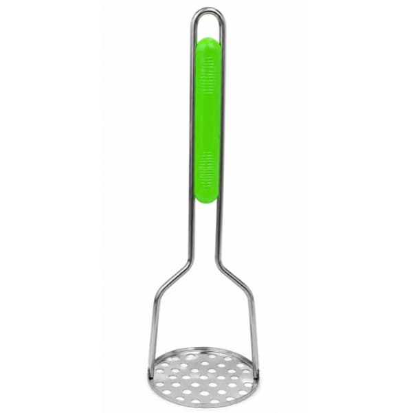 Amassador de Batata em Inox com Cabo Ergonômico 28cm | Resistente, Fácil de Limpar e Ideal para Purês