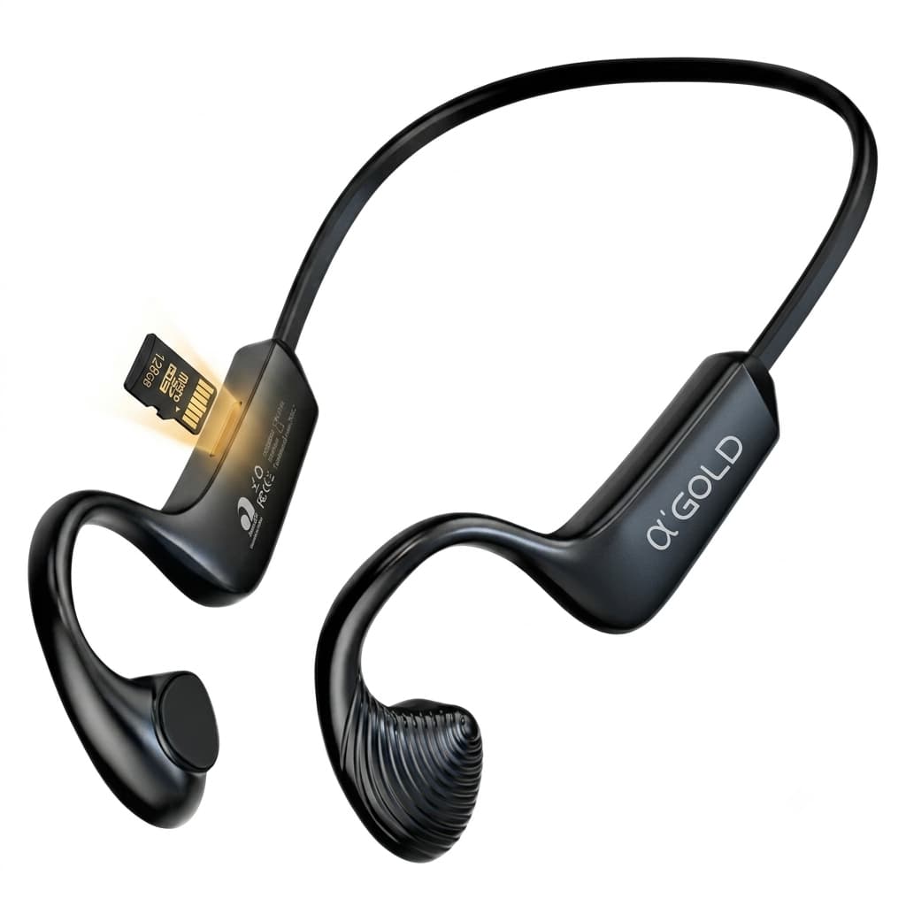 Fone De Ouvido Sem Fio Bluetooth Cartão Memória Micro SD A'Gold FN-B30 Pro Para Academia Corrida Celular