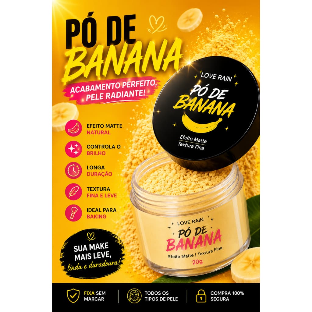 Pó facial de banana