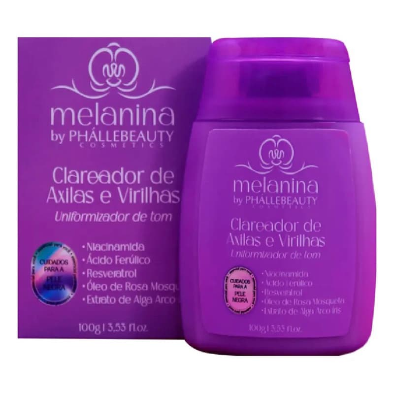 melanina Clareador de Axilas e Virilhas Uniformizador de tom