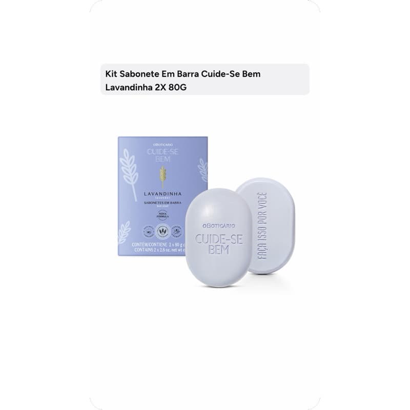 Kit Sabonete em Barra Cuide se Bem Lavandinha 2x80g
