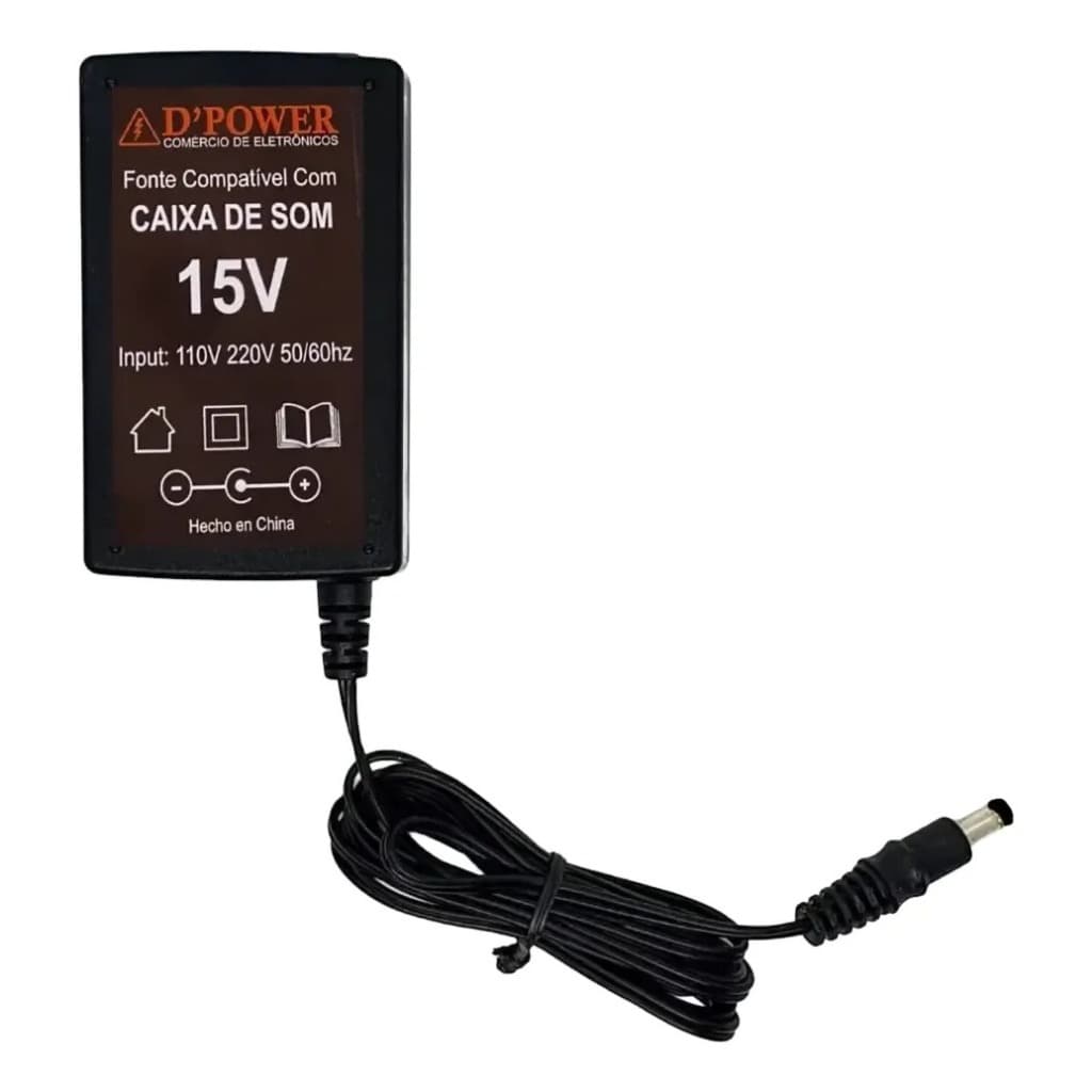 Fonte Carregador 15v Caixa Trc Amplificada Trc 328 329 358
