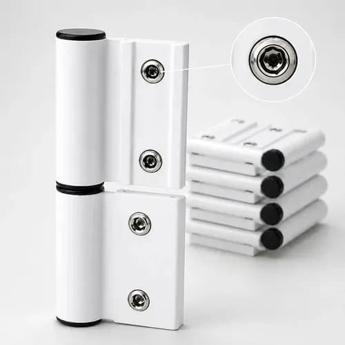 Dob694 Dobradiça Alumpoint Encaixe Alumínio duas Abas Linha 25 Kit 20un