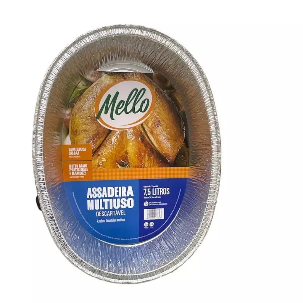 Assadeira oval multiuso 7,5 litros 10Un