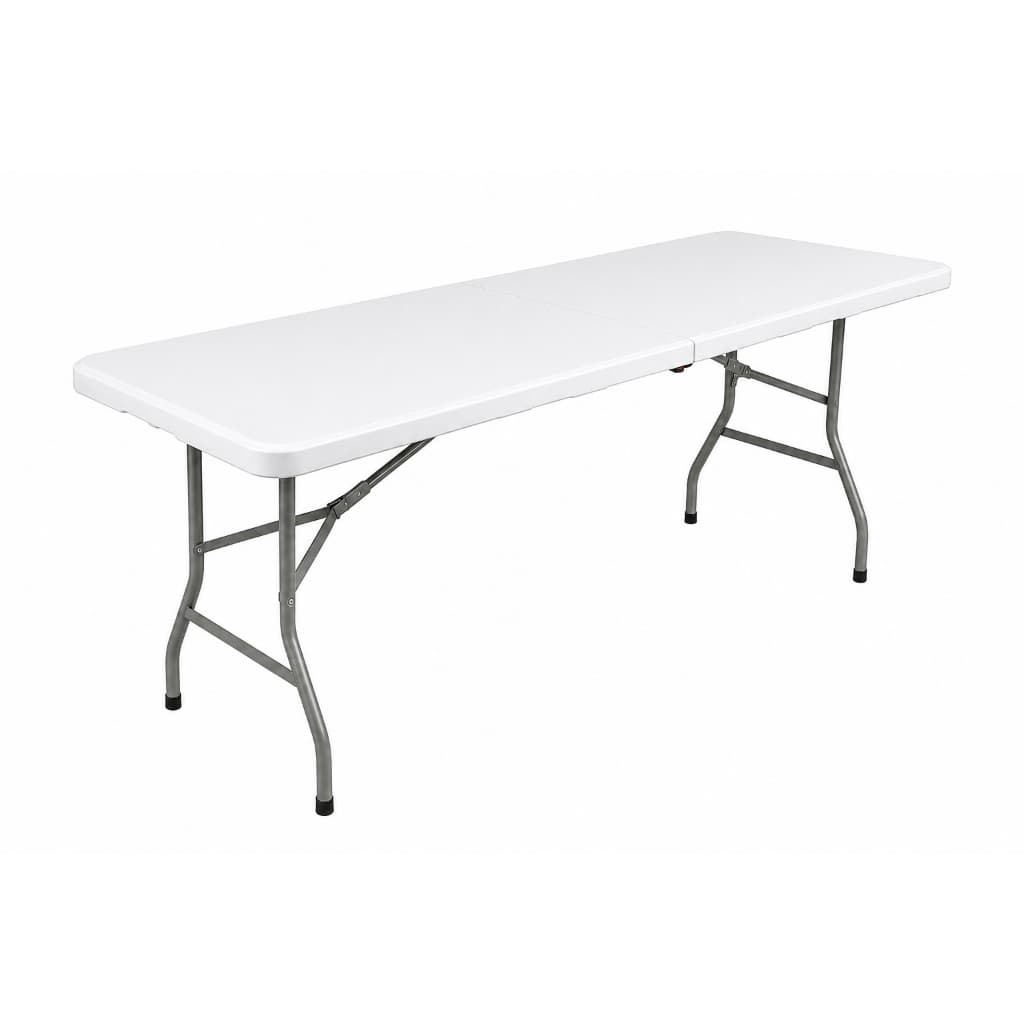 Mesa Dobrável Retangular Branca Tipo Maleta Umbrella 180cm Branco
