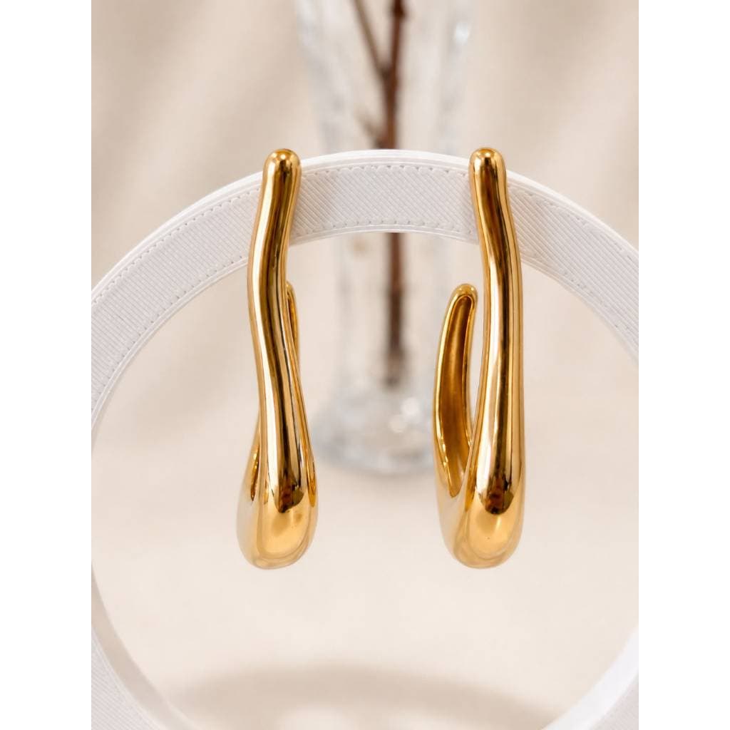 Brinco  Semijoia  com banho Ouro 18k Amavia