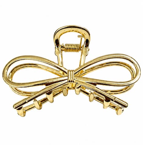 Presilha Piranha de Metal Dourado Pequena 7cm – Prendedor Feminino Estiloso e Resistente