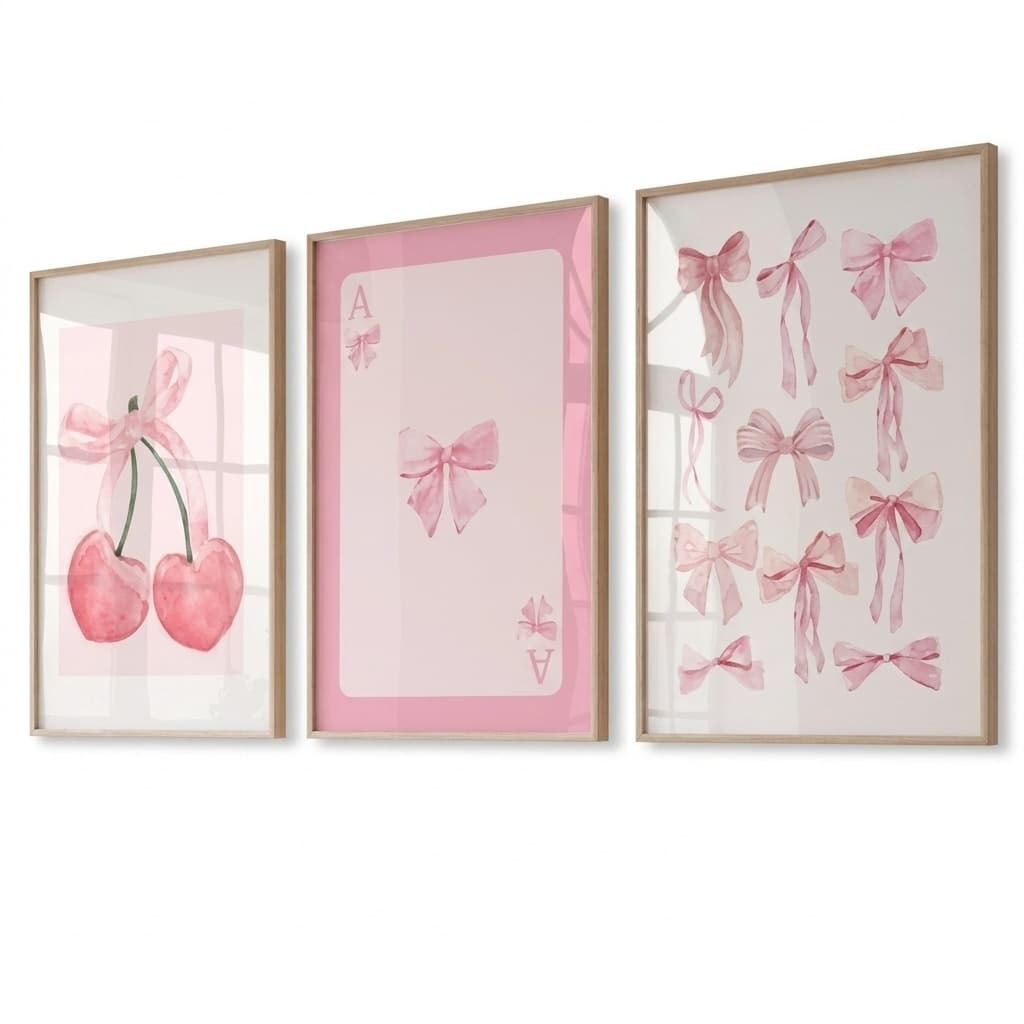 Quadro Decorativo Aquarela Rosa Azul Arcos, Apartamento Universitário, Feminino Wall Art Prints, Pintura , Cartaz na mod