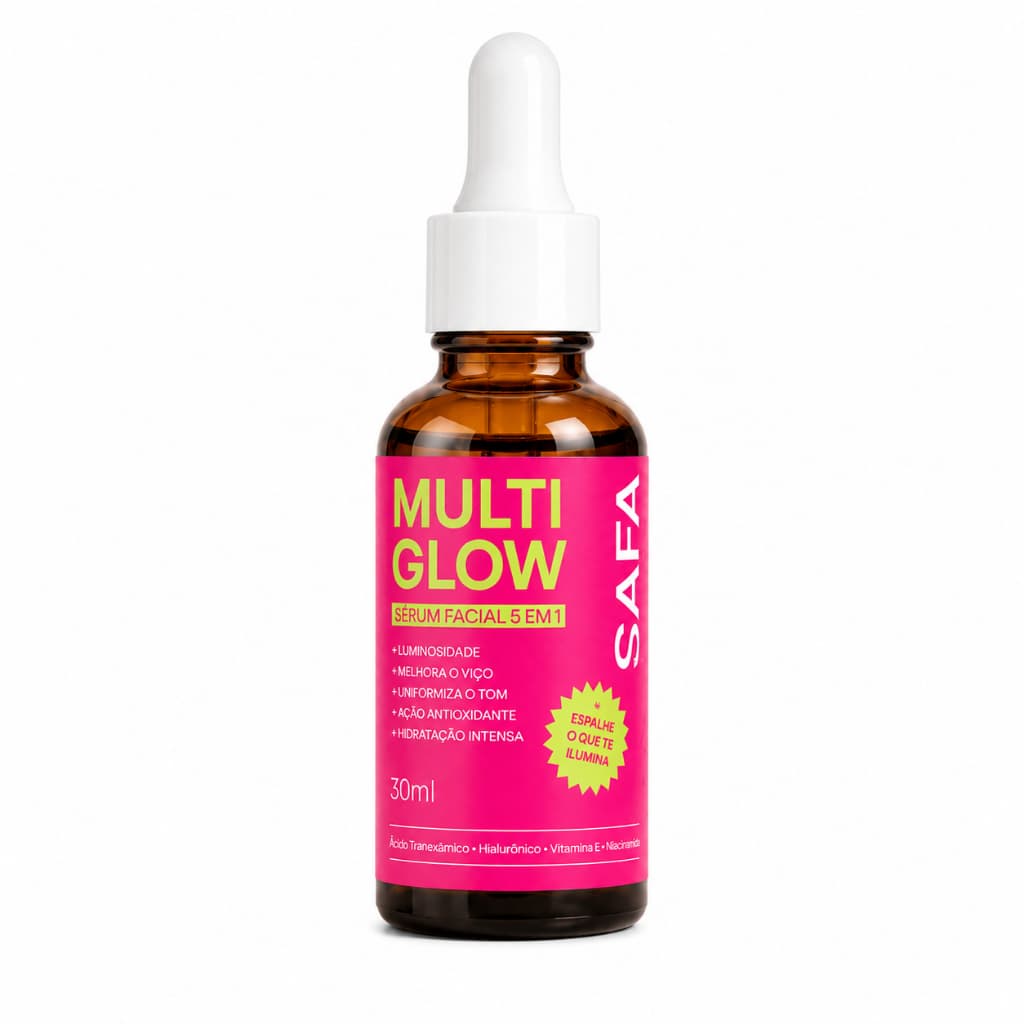 Sérum Facial 5 em 1 Multi Glow Safa - Luminosidade, Viço e Uniformização 30ml