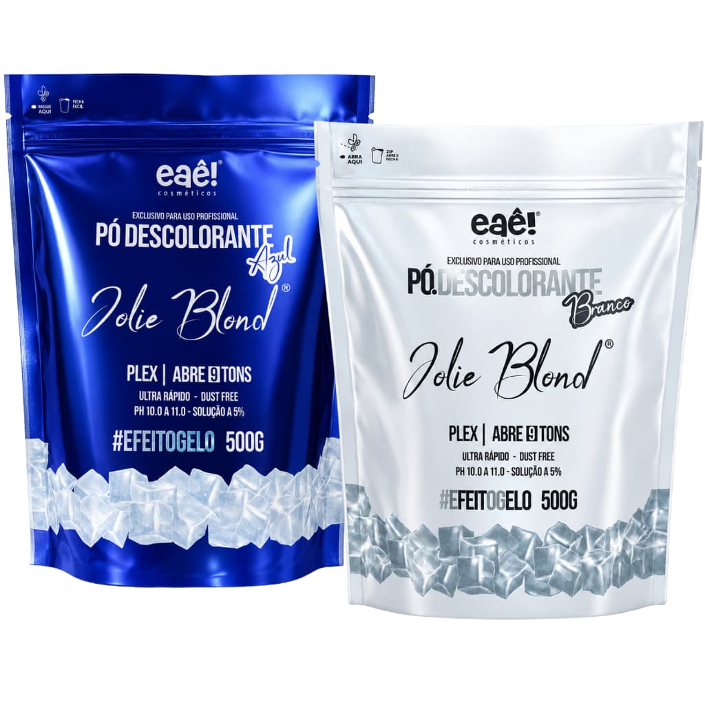 Pó Descolorante Azul ou Branco 500g Abre Até 9 Tons Produto Oficial Grupo Eaê!