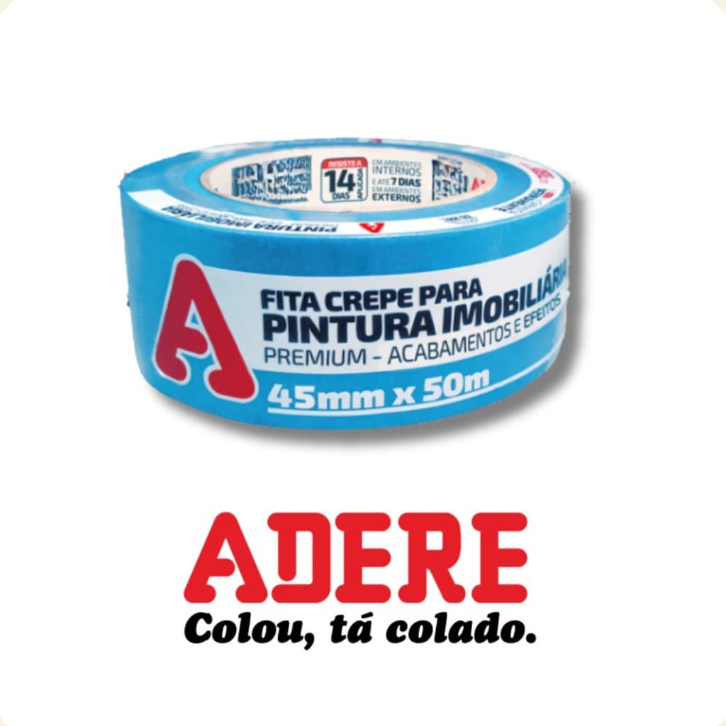 Fitas Crepe Imobiliária Azul Neon Adere