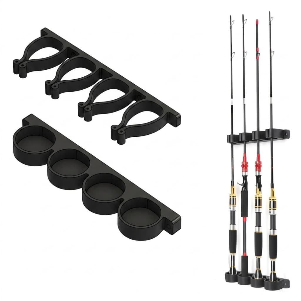 Suporte para Vara de Pesca Expositor Organizador de Parede
