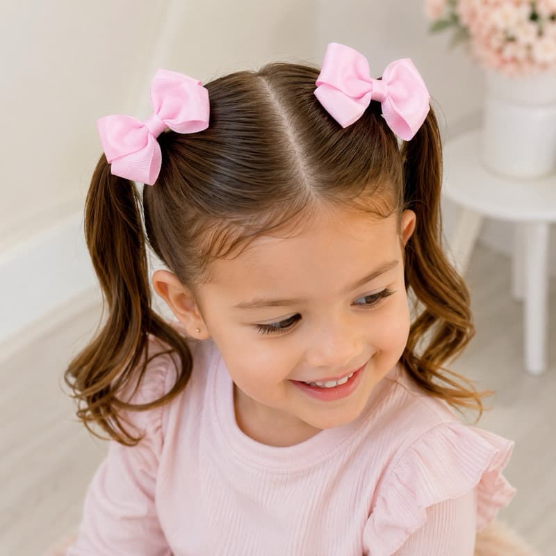 Parzinho laço cabelo infantil traspassado Bico de Pato laço Delicado Acessório Cabelo