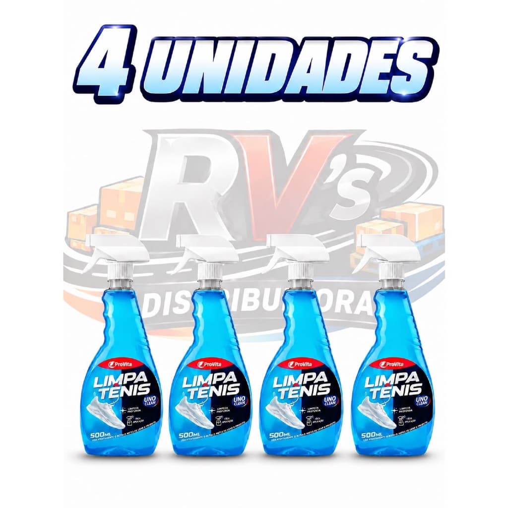 Kit Até 4 Limpa Tênis Spray Premium Limpeza 500ml Provita