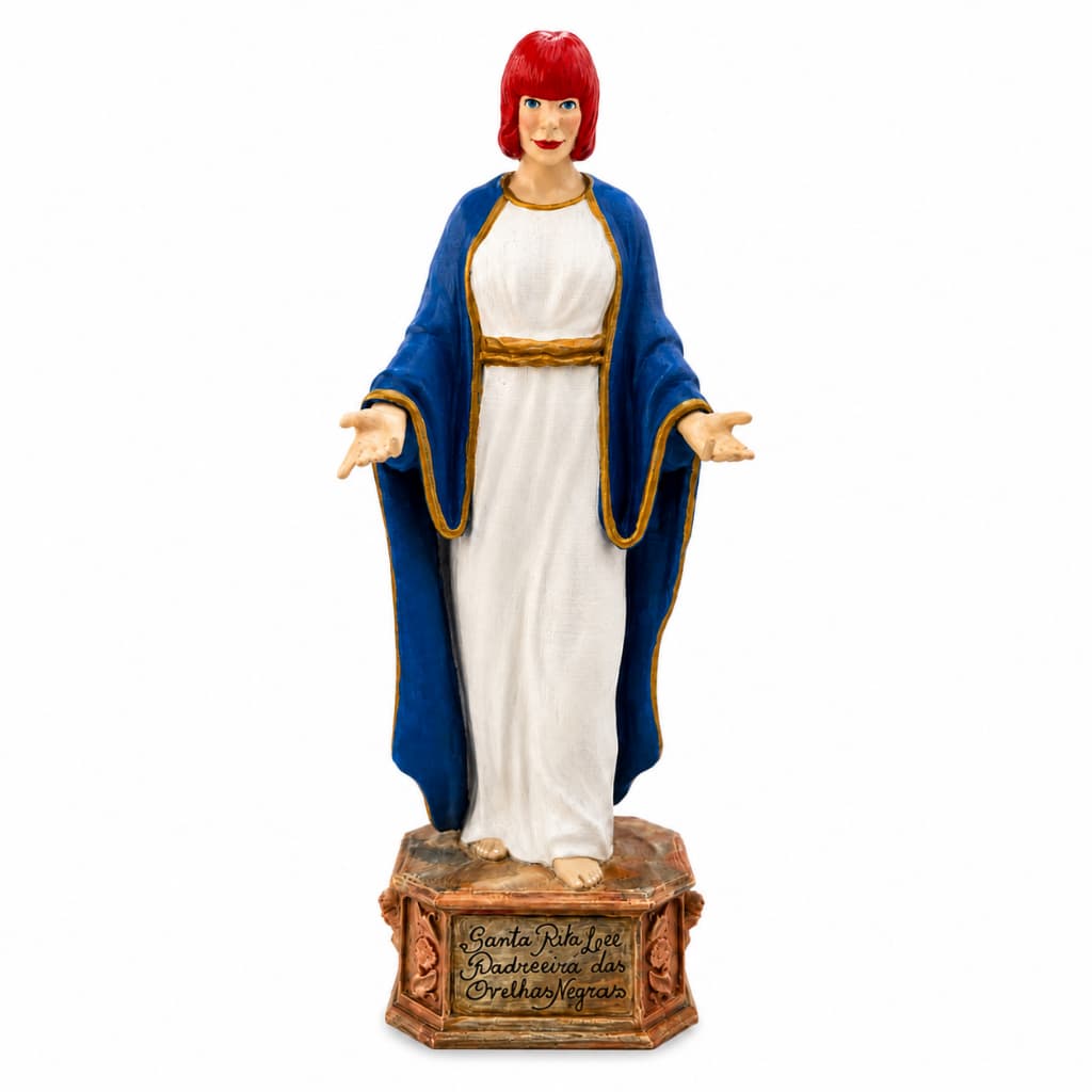 Estátua Santa Rita Lee 20cm Luxo Premium Edição Limitada Decoração Exclusiva