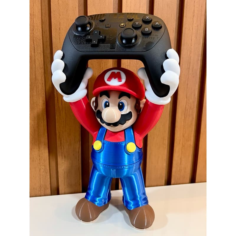 Suporte Controle Mario Nintendo Switch Pro Organizador Gamer Decorativo em Impressão 3D | 25,5 cm