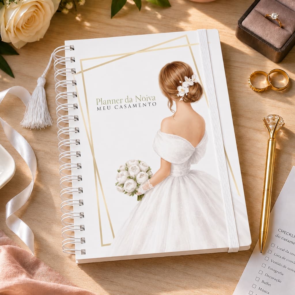 Planner Da Noiva Organização Meu Casamento Buquê Agenda