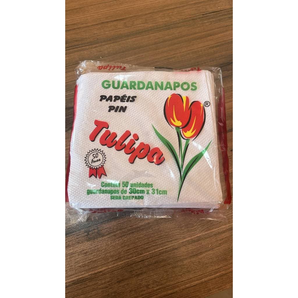 Kit 5 Guardanapo Tulipa 30x31 cm Papeispin Folha Dupla Macio e Absorvente