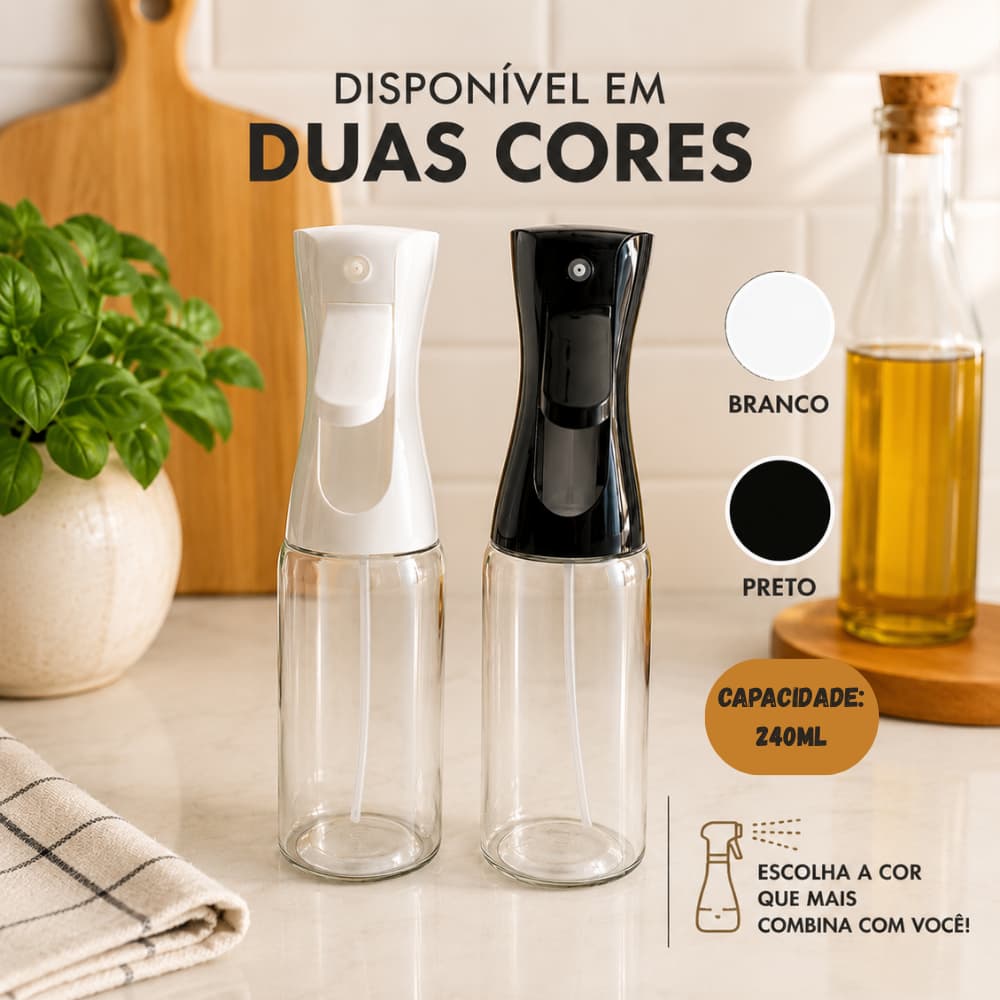 Borrifador de Vidro Pulverizador Spray Multiuso Azeite Vinagre