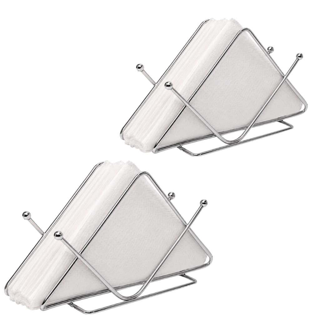 Kit 2 Suporte Porta Guardanapos de Aço Inox  para Mesa Restaurante Passerini Cromado