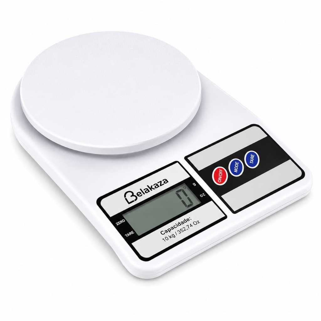 Balança Digital de Cozinha 10kg com Função Tara e Display LCD | Alta Precisão