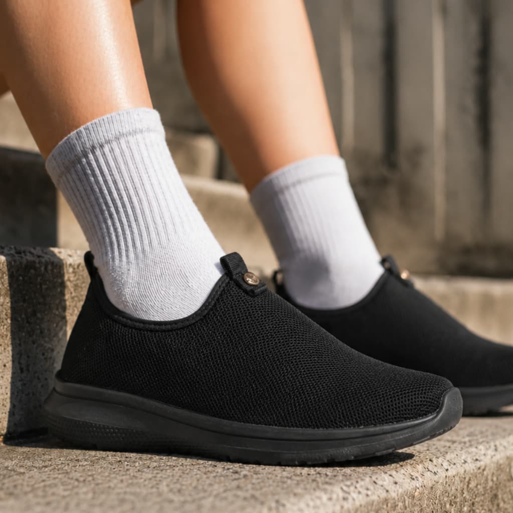 Tênis Meia Feminino Casual Sem Cadarço - Super Leve e Fácil de Calçar