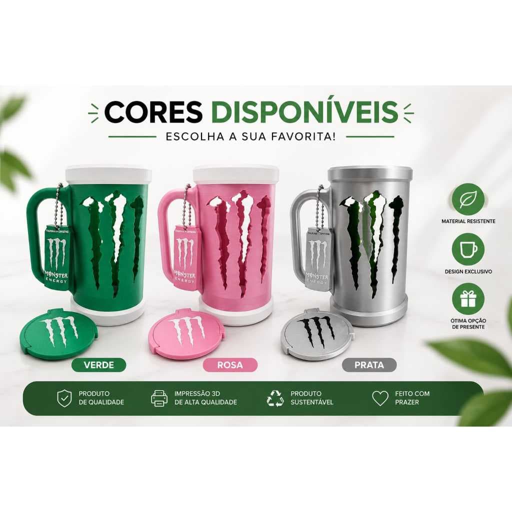 Porta Lata 473ml com Tampa e Abridor Suporte para Lata Estilo Caneca