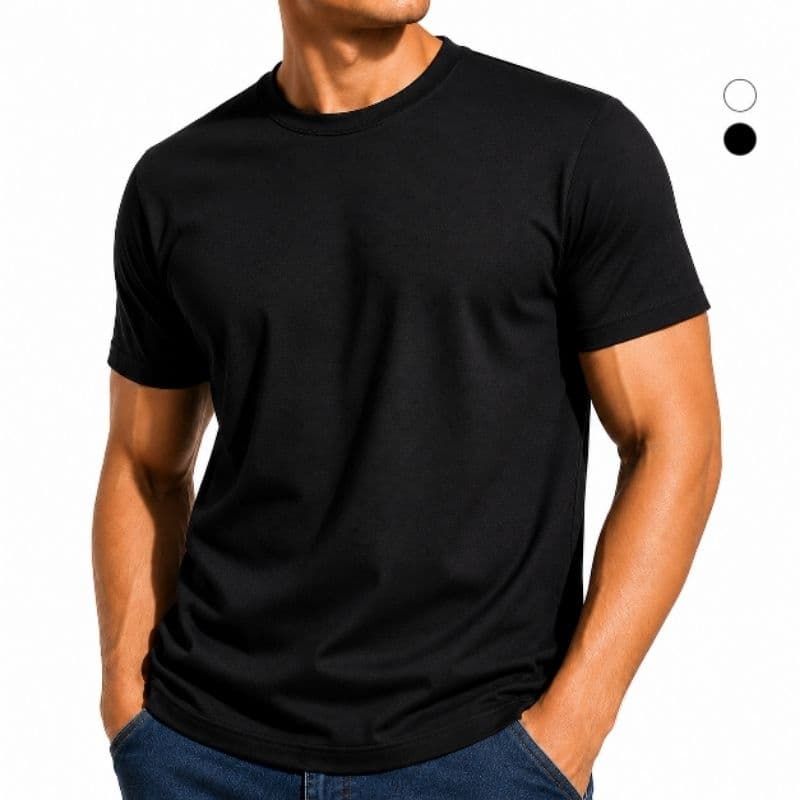 Kit 2 Camiseta Básica 100% Algodão Camisa Lisa Conforto Diário Estilo Casual Minimalista Premium