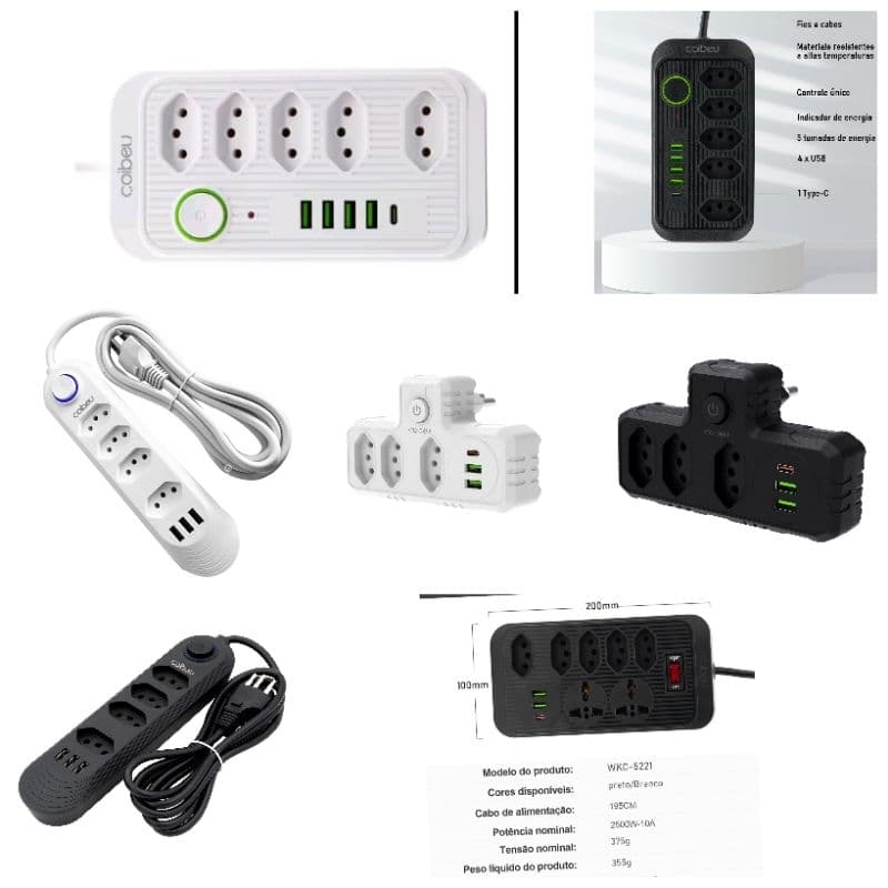 extensão elétrica 10A/. 110V/220V 2 metrôs