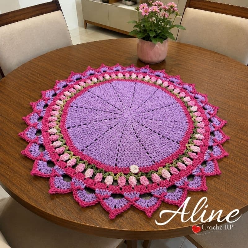 Centro de Mesa de Crochê- Toalha de Mesa Croche