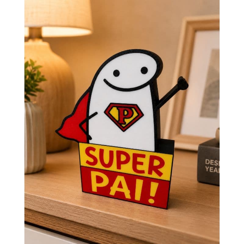 Enfeite Decorativo Super Pai – Presente Dia dos Pais