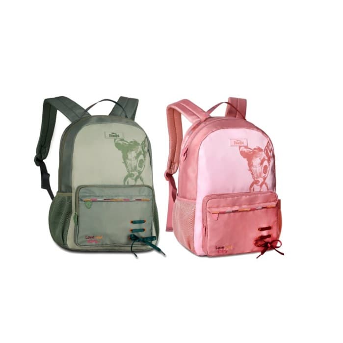 Mochila Escolar Infantil Bambi Original Clio Style Grande Reforçada de Costas com Bolsos Laterais