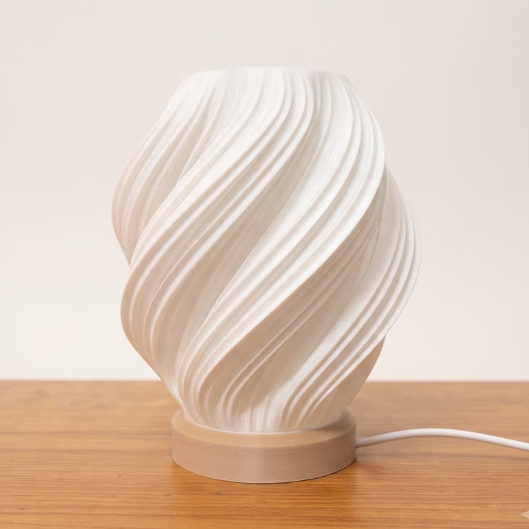 Luminária Abajur de Mesa Espiral Led– Design Moderno e Aconchegante / Quarto e Sala