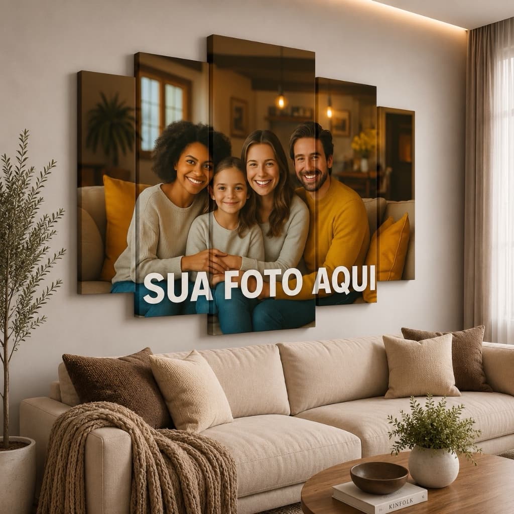 Quadro Decorativo Mosaico Com Foto Personalizado Sua Imagem Qualquer Foto familia Casal Sala Quarto