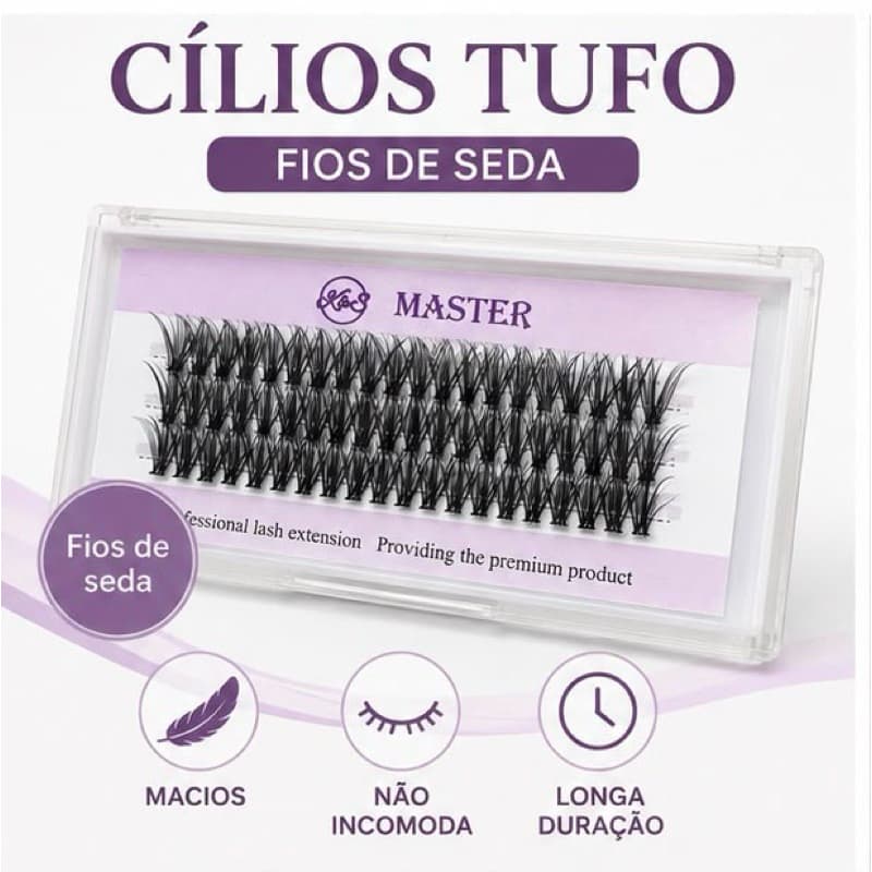 Cílios Master 30D 30 Fios 0.07 D para Extensão de Cílios | 9mm, 12mm ou 13mm | Use Naton