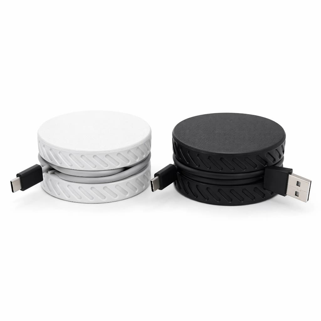 Organizador de Cabos USB Retrátil | Enrolador de Fios para Carregadores, Fones, Mesa e Home Office