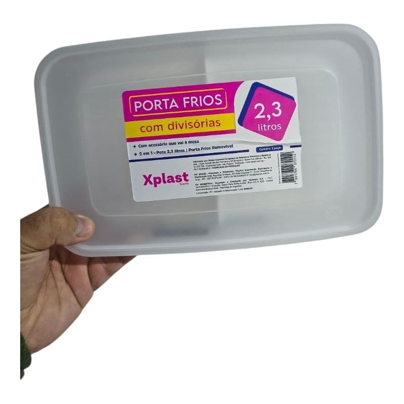 Porta Frios Duplo Com Divisória E Grade Removível 2,3 Litros