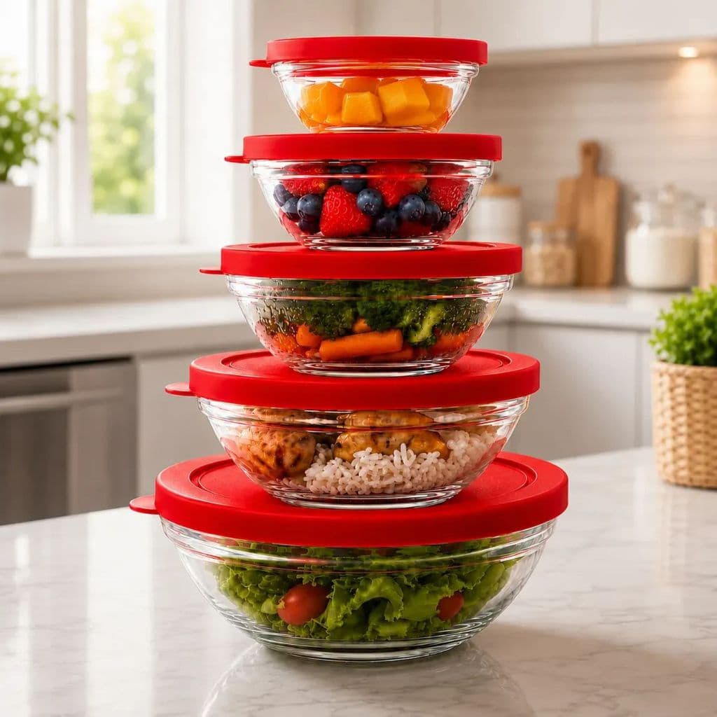 Potes de Vidros para Alimentos Comidas Frutas Saladas