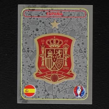 figurinha Eurocopa 2016 escudo Espanha Rara top