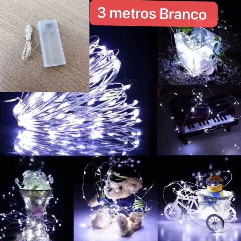 🌟 LUZ DE FIO DE COBRE LED 3M🌟