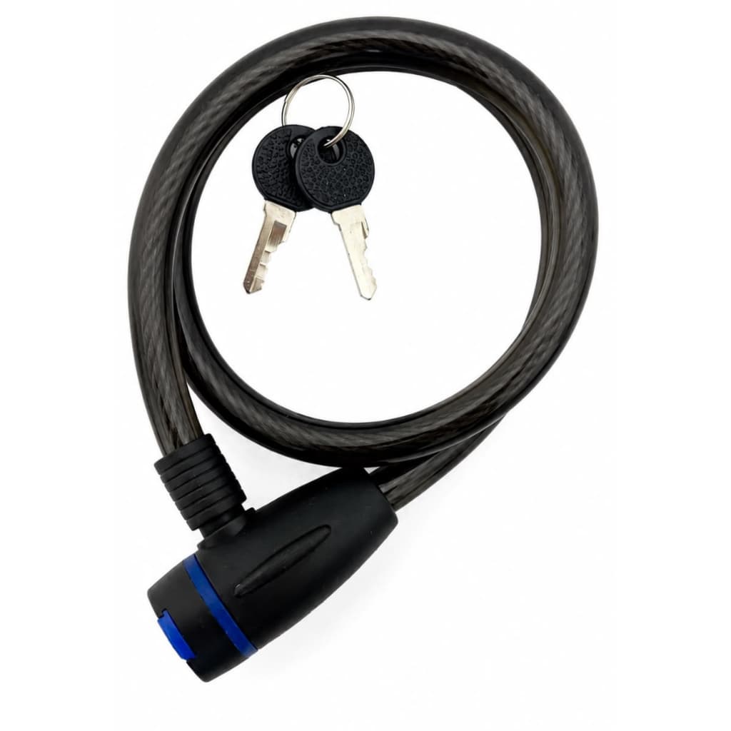 Cadeado Cabo de Aço para Bicicleta com Chave Antifurto Espiral Revestido PVC 2 Chaves Bike Patinete Moto