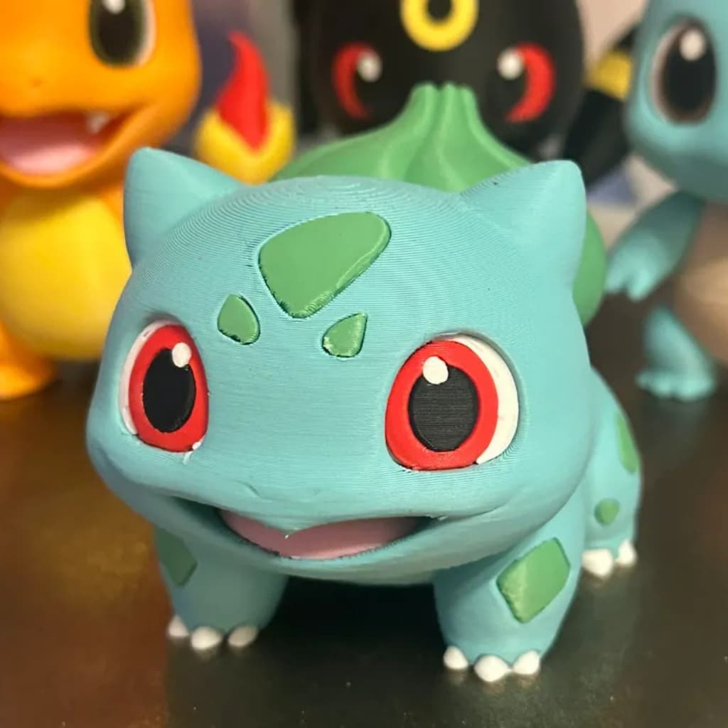 Miniatura Bulbassauro Pokémon Chibi Impressão 3D Action Figure Colecionável Decorativo